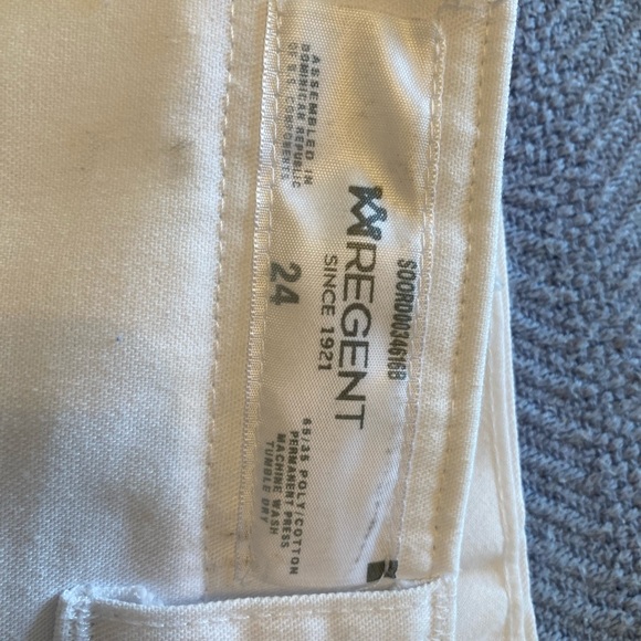 Set of two white Regent work pants. Size 24. - Picture 3 of 4